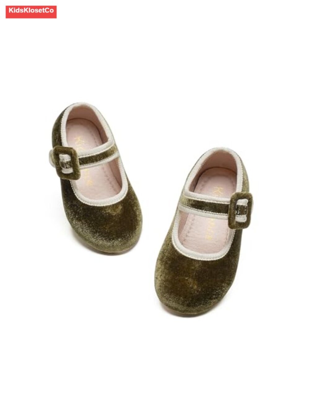 Toddler Girls Ballet Flats Dress Shoes Hook Loop Slip-Resistant
